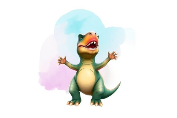 Free Retro Wacky Dinosaur Printable SVG