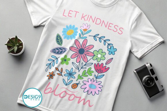 Let Kindness Bloom SVG PNG Vintage Retro Review