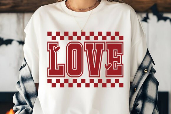 Retro Checked Valentines Love SVG PNG Review
