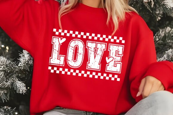 Retro Checked Valentines Love SVG Review