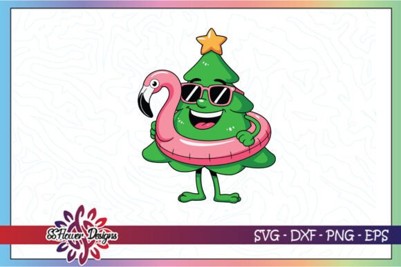 Retro Christmas Tree Beach SVG Review
