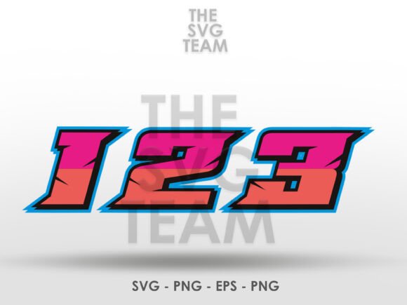 Retro Comic Racing Numbers SVG Bright Review