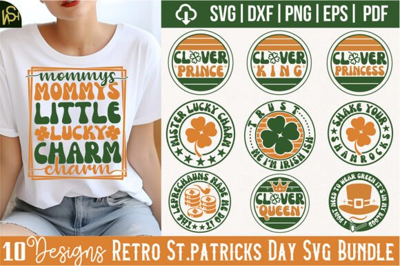 Retro St.Patricks Day Svg Bundle