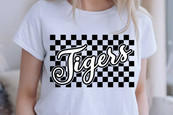 Retro Vintage Checkered Tigers SVG PNG Review