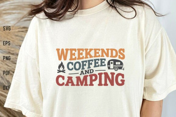 Retro Weekends Coffee Camping SVG PNG