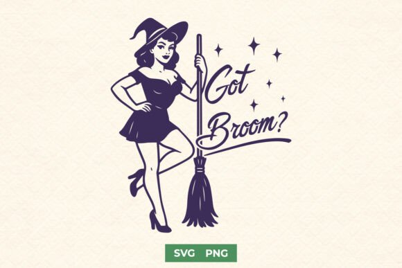 Retro Witch Pinup Halloween SVG PNG Review